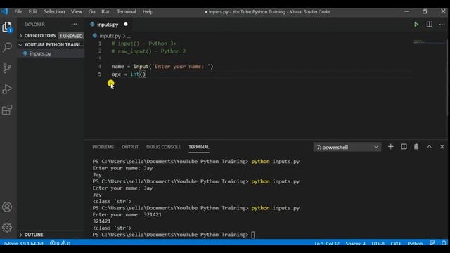 Python Input Function - Bitesize Python Learning смотреть онлайн