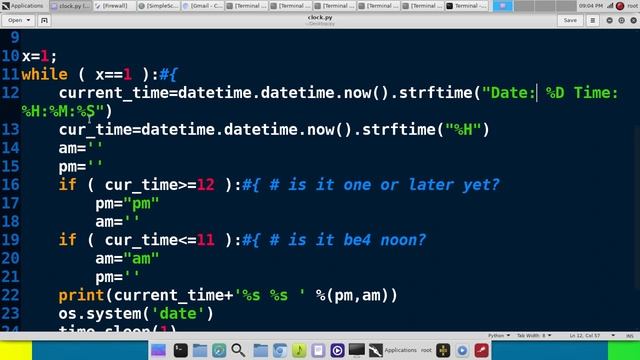 Simple Python Clock Tutorial Datetime Module How To смотреть онлайн