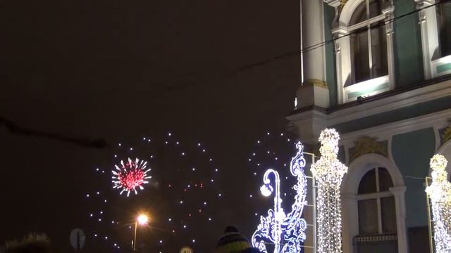 Фейерверк Дворцовая набережная, Санкт-Петербург 30.12.2016 смотреть онлайн