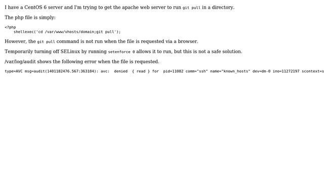 DevOps & SysAdmins: How to configure SELinux to allow apache to run git? смотреть онлайн