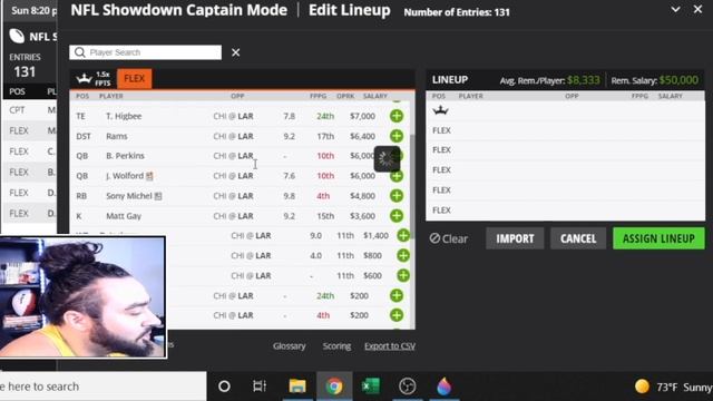 Draftkings and Fanduel NFL Week 1 Sunday Night Football Showdown DFS Picks | Bears vs Rams смотреть онлайн