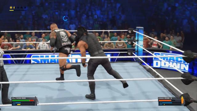The Rock attacks Roman Reigns and destroyed him on smackdown 2024 Championship Title 2K23 смотреть онлайн