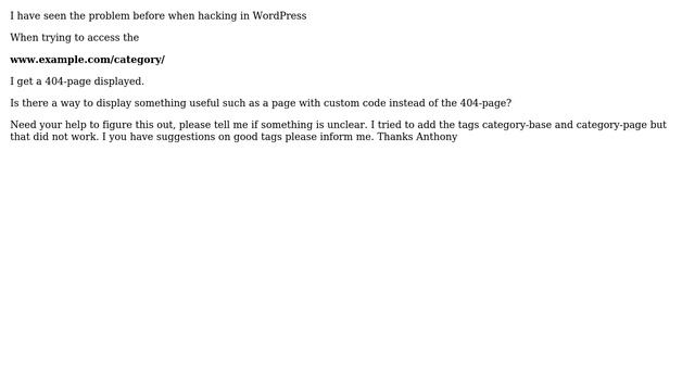 Wordpress: Category base 404 - fix смотреть онлайн
