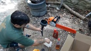 Смесь бензина с двухтактным маслом для бензопил. Пропорции, порядок действий.