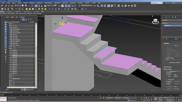 3ds Max Stairs : modeling, texture смотреть онлайн