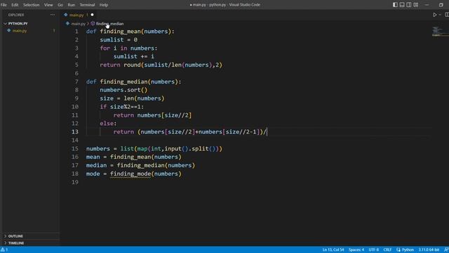 CCBP Foundation Exam -2 | Python Program to Print MEAN, MEDIAN, MODE смотреть онлайн