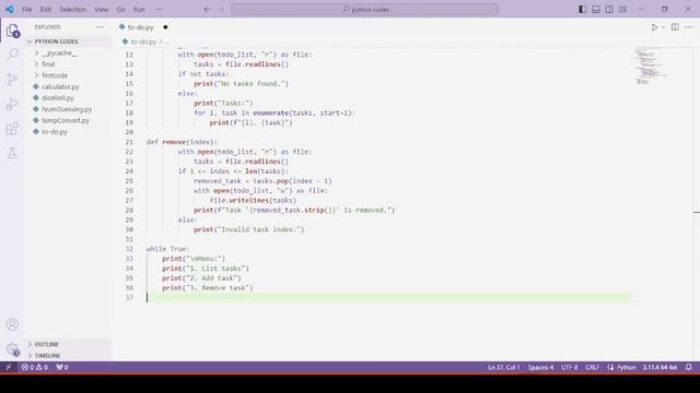 To do List in Python смотреть онлайн