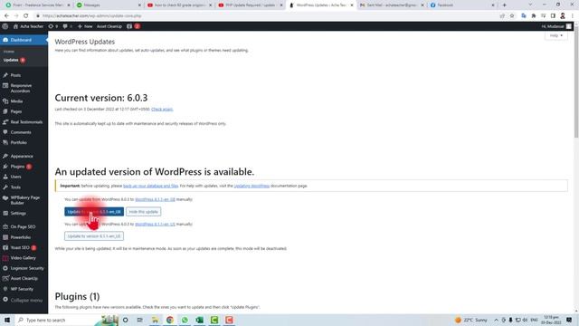 How to Update Wordpress Version ll Upgrade Wordpress Manually смотреть онлайн