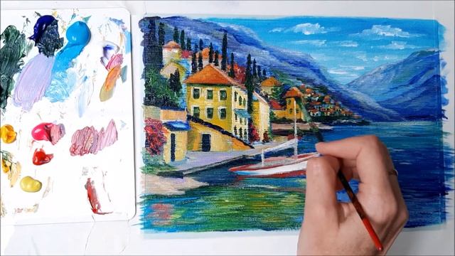 КАК НАРИСОВАТЬ МОРЕ, ЯХТУ-ПЕЙЗАЖ ЧЕРНОГОРИИ. РИСУЕМ МОРСКОЙ ПЕЙЗАЖ АКРИЛОМ.РИСУЮ НА РЕЛЬЕФНЫХ ОБОЯХ смотреть онлайн