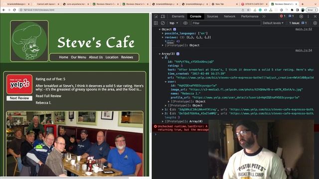 Using the Yelp API to Fetch and Display JSON Data with a Button Click смотреть онлайн