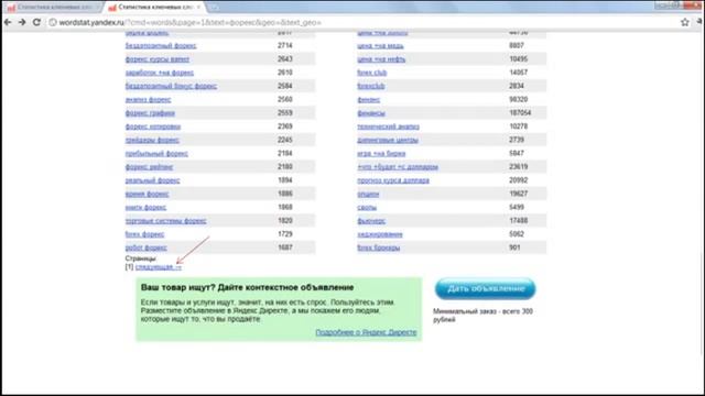 Подбор ключевых поисковых слов -запросов в Яндекс смотреть онлайн