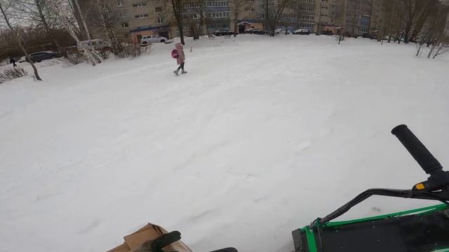 Ч 2 самодельный снегоход, Мотобуксировщик,выезд на буксе,гаражный движ смотреть онлайн