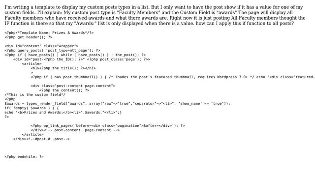 Wordpress: Display Posts Query with IF function смотреть онлайн