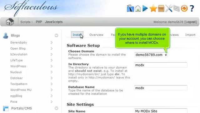 Installing ModX using Softaculous смотреть онлайн