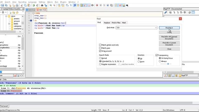 Notepad plus plus ricerca con espressioni regolari смотреть онлайн