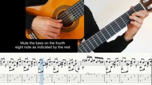 Milongueo del Ayer (A. Fleury), Performance and Guitar tutorial with sheet and Tab