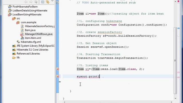Hibernate Chapter8 - HandsOn for Load Example смотреть онлайн