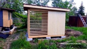 Беседка Жалюзи Полузакрытая. Комплект для самостоятельной сборки. Современная беседка из дерева.