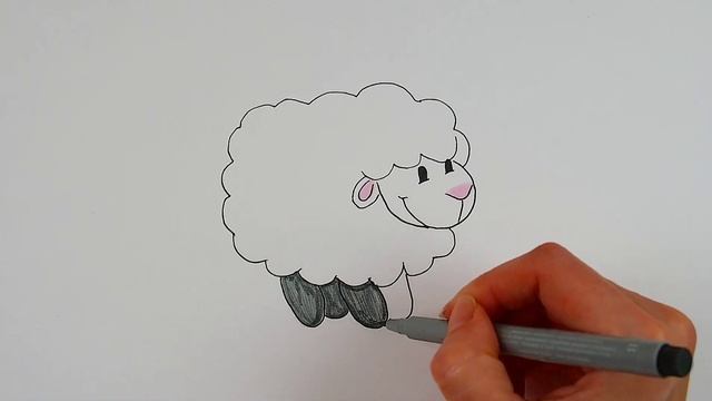 Как нарисовать овечку маркерами Рисунки для детей смотреть онлайн