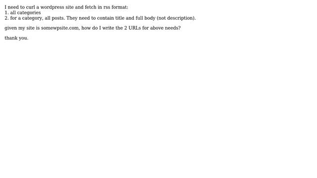 Wordpress: WP url to get rss with full text of post смотреть онлайн