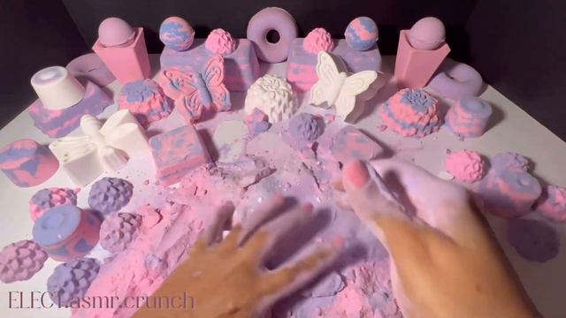 Pink+Purple+White soft ASMR Baking Soda Crunch смотреть онлайн