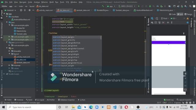 MOBILE APLLICATION DEVELOPMENT || DATA BASE SQLITE смотреть онлайн