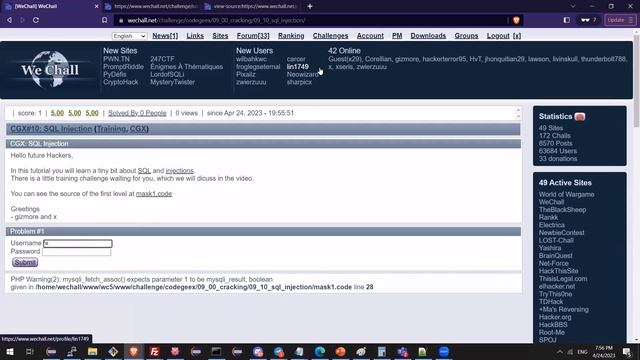 CGX#10: SQL Basics and Injections смотреть онлайн
