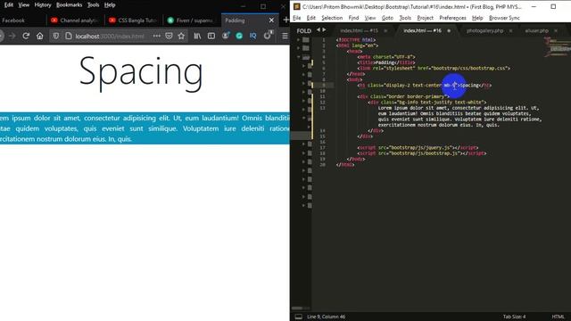 Bootstrap Tutorial [#16] | Padding In Bootstrap смотреть онлайн