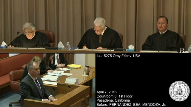 14-15275 Oray Fifer v. USA смотреть онлайн