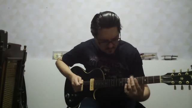 Improviso com o tema de Little Red Rooster (Willie Dixon) - Gibson Blueshawk смотреть онлайн