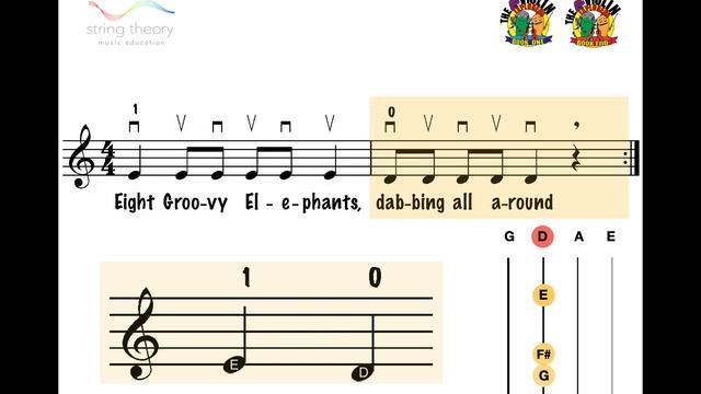 Eight Groovy Elephants - First Finger E on the D String on Violin смотреть онлайн