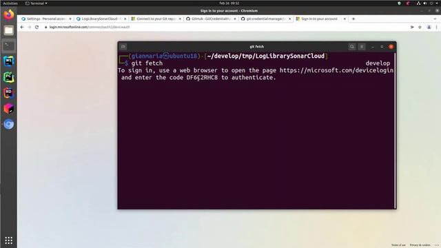 Login from Git to an Azure DevOps account in Linux смотреть онлайн