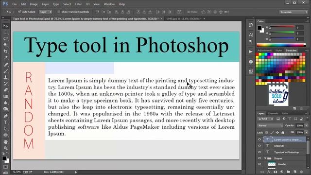 Type tool in Photoshop in Bangla(Lesson 15) смотреть онлайн