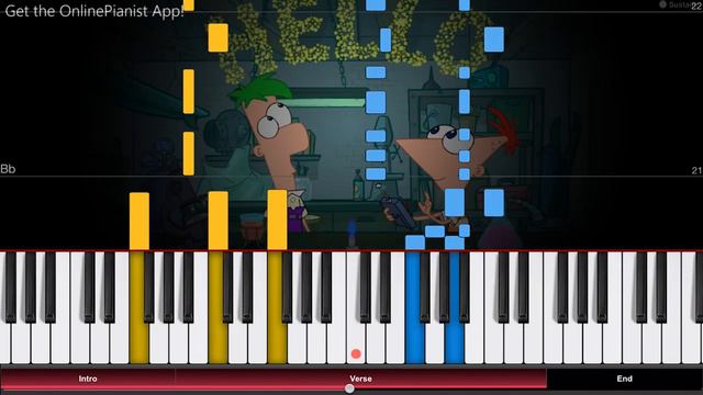 Phineas and Ferb - Theme Song - Piano Tutorial / Piano Cover смотреть онлайн