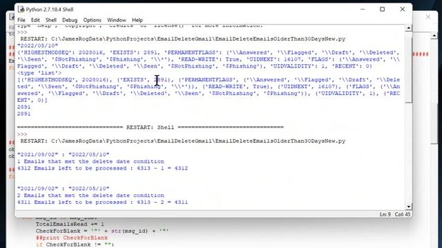 Python program that deletes Gmail emails that are older than 30 days. смотреть онлайн