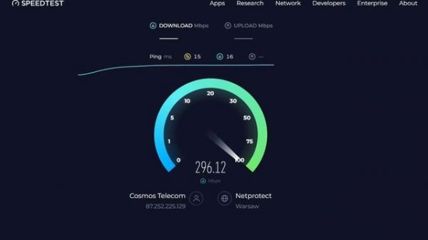 Cosmos Telecom (DOCSIS) Minsk - Internet Speedtest / Космос Телеком - Тест интернета