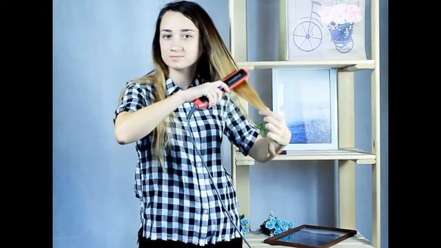 Как выпрямить волосы ?! Обзор на электрическую расческу для выравнивания волос с aliexpress смотреть онлайн