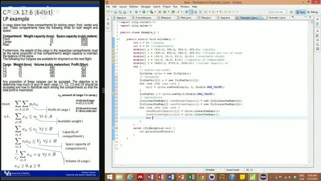 CPLEX & Java 3. Linear program with two index variable смотреть онлайн