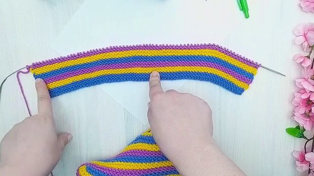 Следки из остатков пряжи!!! ? Полосатые следки спицами??? смотреть онлайн