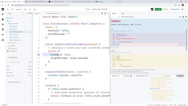Trate erros de JavaScript no React com Error Boundaries смотреть онлайн