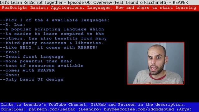 Let's learn Scripting in REAPER Ep00: Series Overview (with Leandro Facchinetti) смотреть онлайн