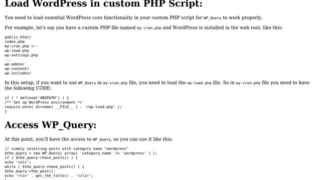 Wordpress: Include WP_Query in my own PHP file? (2 Solutions!!) смотреть онлайн