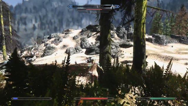Elder Scrolls V Skyrim ENB Dragon Fight смотреть онлайн
