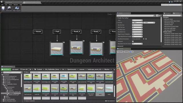 Dungeon Architect: City Builder walk through [UE4] смотреть онлайн