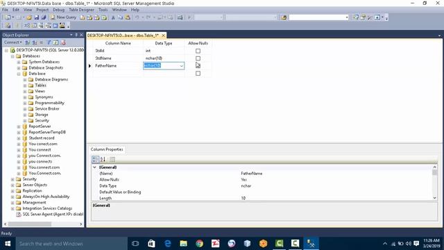 How to Create a table Database Microsoft Sql server 2014 смотреть онлайн