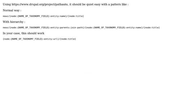 Drupal: Use taxonomy path for a node's path alias (2 Solutions!!) смотреть онлайн