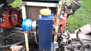 установил гидравлику на минитрактор