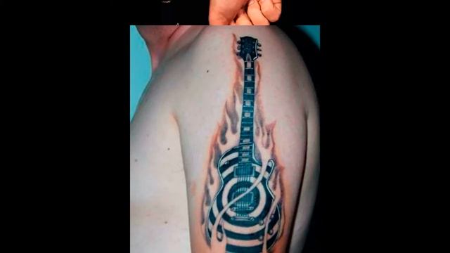 Крутые татуировки с гитарой смотреть онлайн