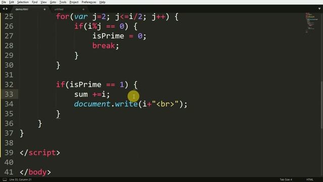 JavaScript Program to Find Sum of Prime Numbers Between 1 to n || Programmer Shakil смотреть онлайн