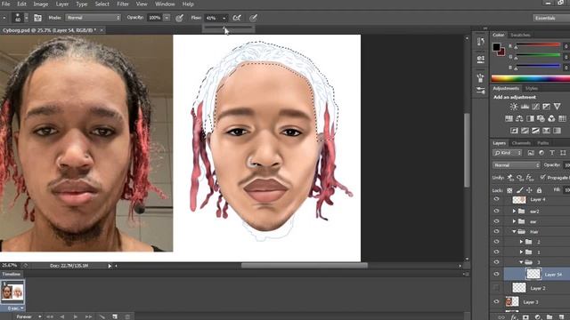Digital Portrait Concept Art for my client | Painting | Adobe Photoshop смотреть онлайн